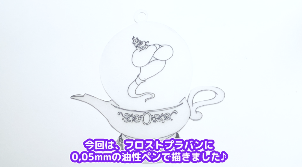 プラバン スノードームキーホルダーの作り方 アラジン ジーニーver プラバンの作り方なら ぷらばんちゃんねる